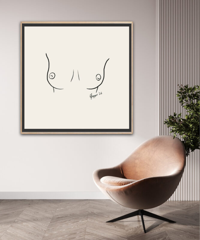 Breasts Portrait Art