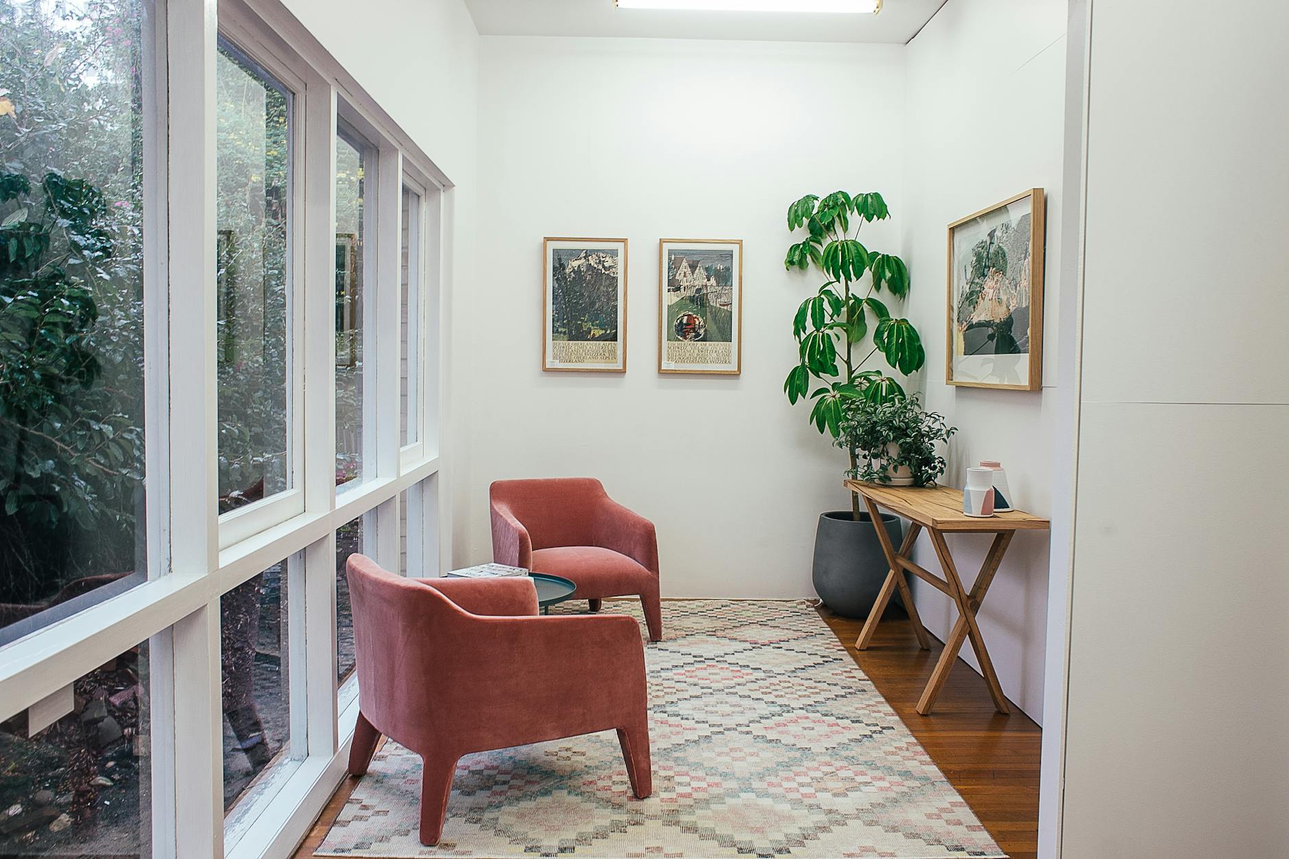 Armchairs Placed Near Window In House